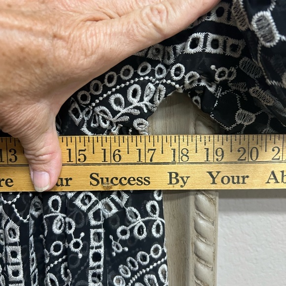 Akemi & Kin Black and White Eyelet Mini Dress - Picture 8 of 10